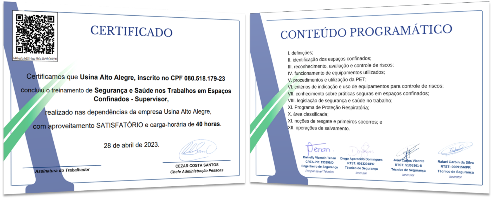 Certificado Digital com QR Code