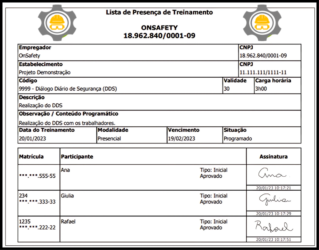Lista de Presença Digital